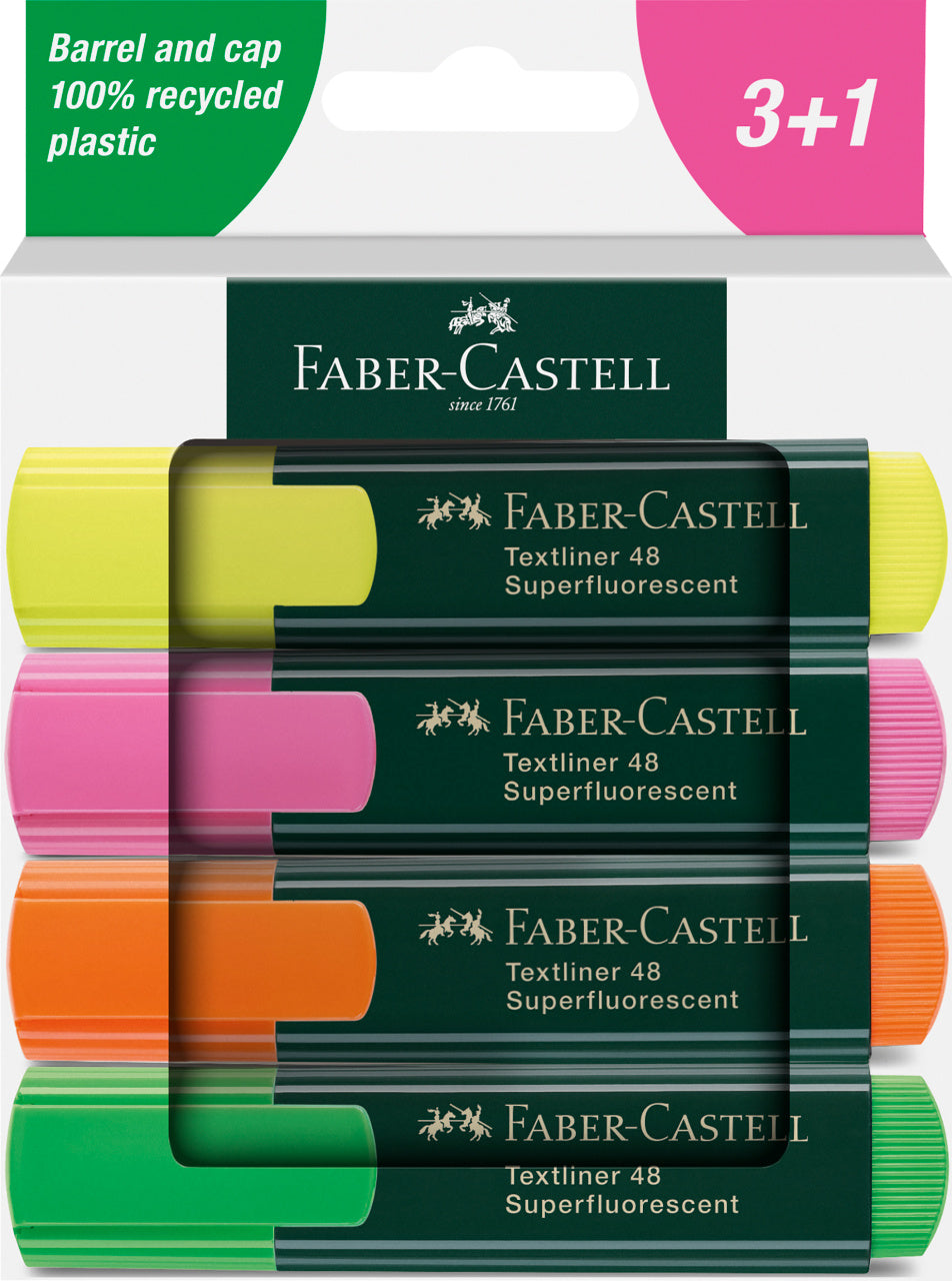 TEXTMARKER SET 4 CARTON 1548 2024 FABER-CASTELL TEXTMARKER SET 4 CARTON 1548 2024 FABER-CASTELL